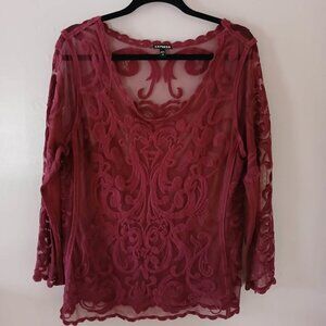 Express Maroon Sheer Cover